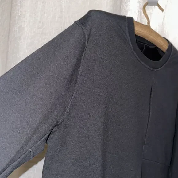 lululemon L Men’s Black Crew Pullover Athletic Sweatshirt